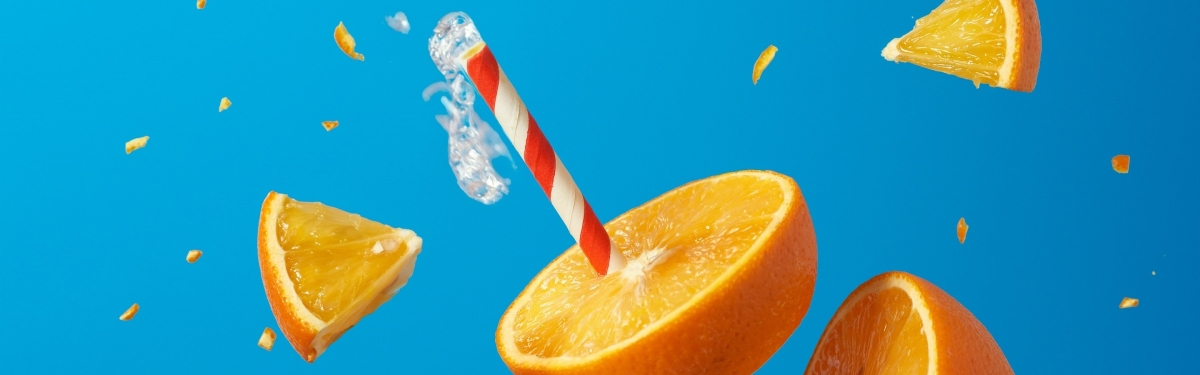 Orange and straw